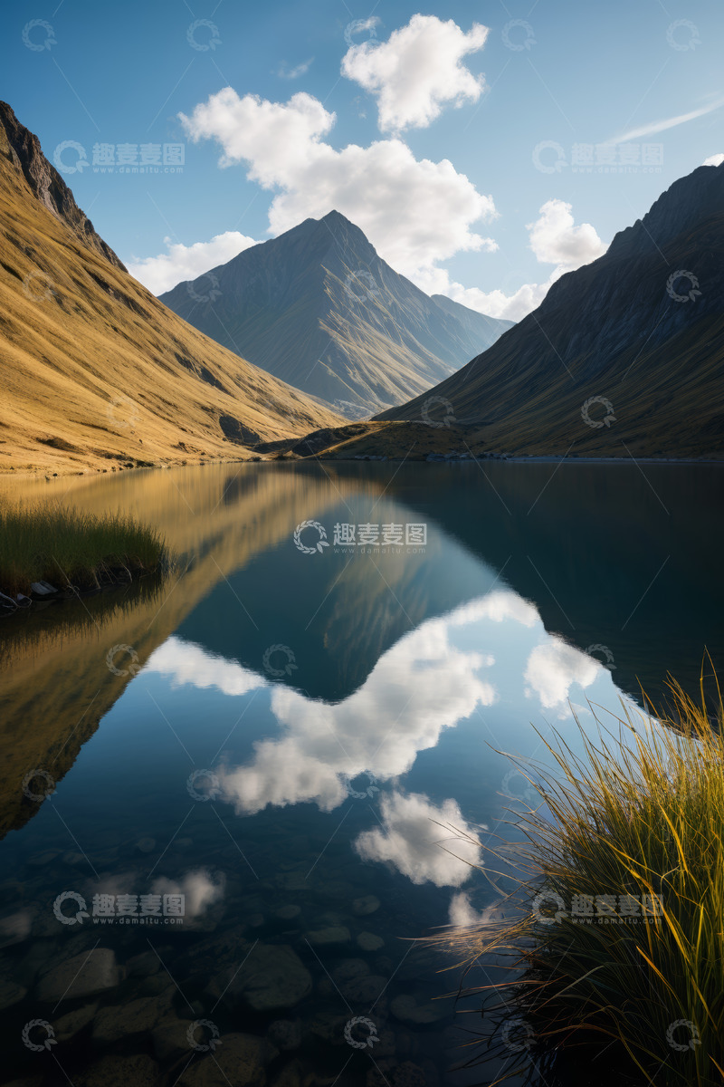 高清大图下载【趣麦麦图】山间湖泊自然风光