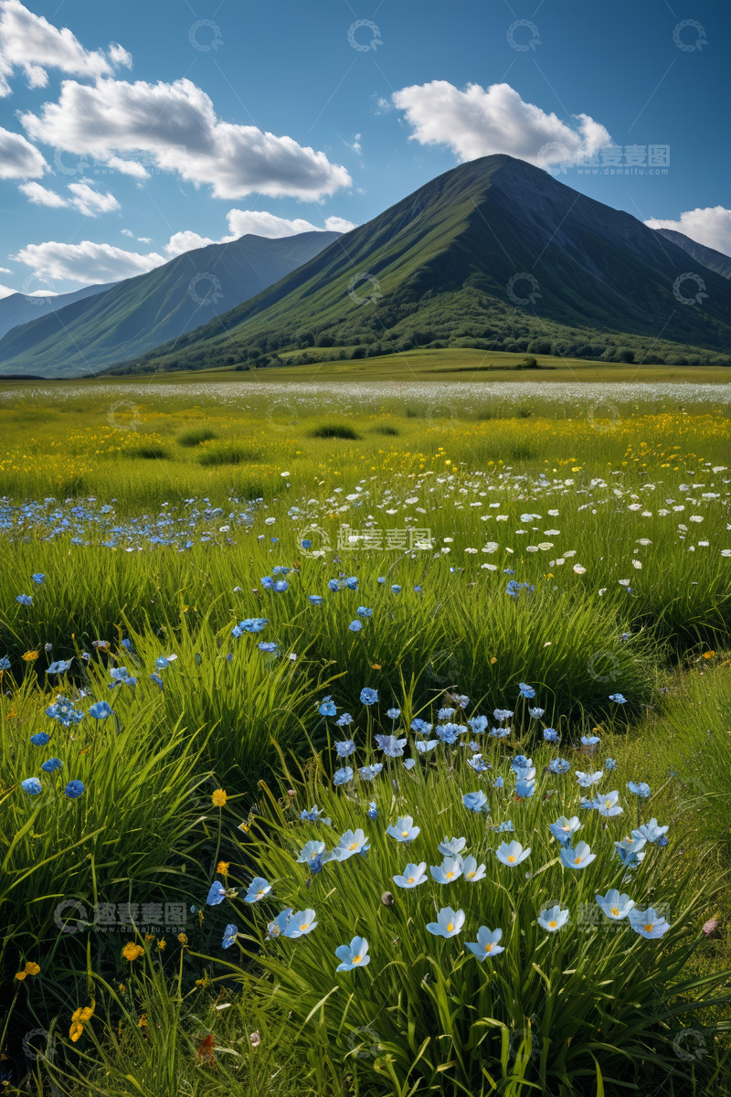 高清大图下载【趣麦麦图】山间草原花卉自然风光