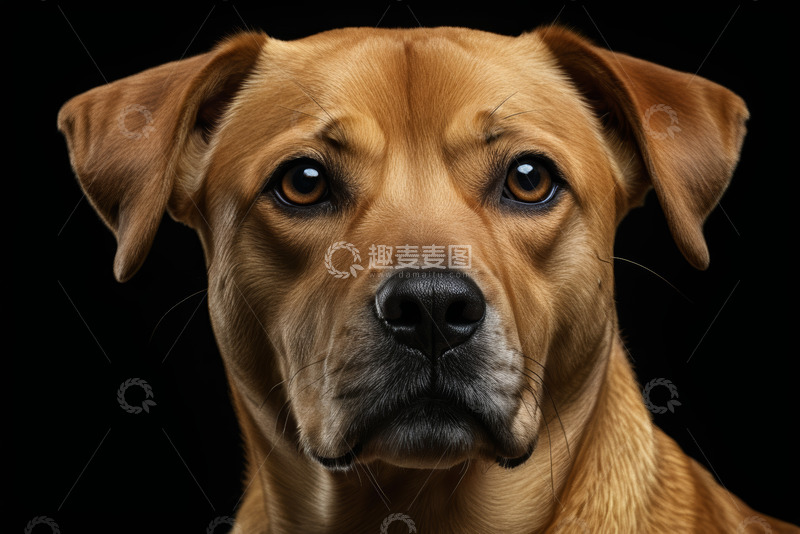 高清大图下载【趣麦麦图】棕色狗狗特写