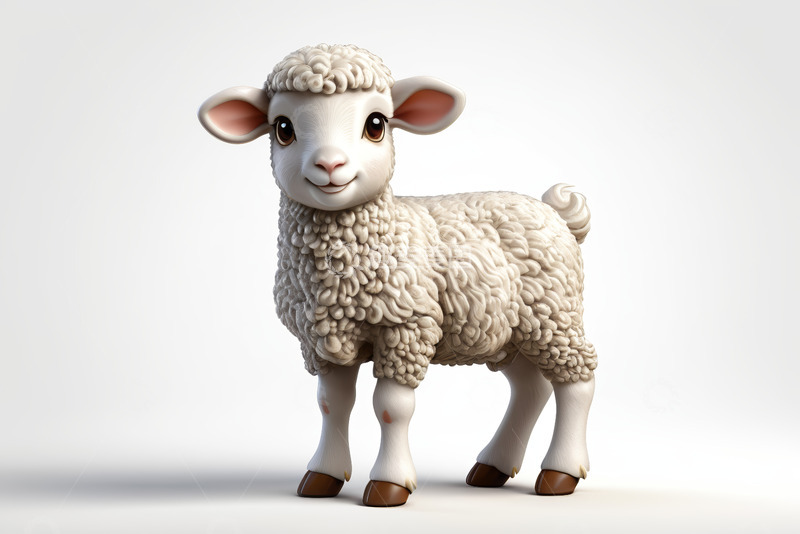 高清大图下载【趣麦麦图】卡通绵羊形象素材