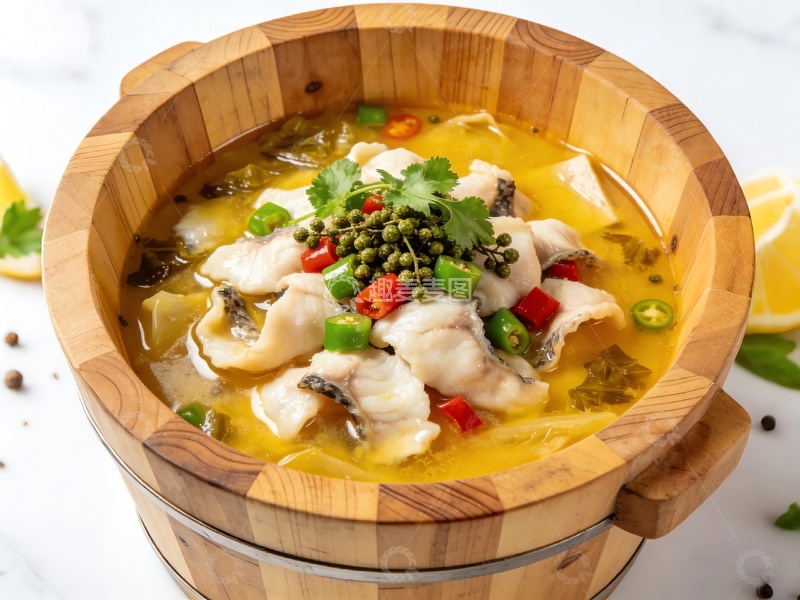 高清大图下载【趣麦麦图】木桶鱼酸菜鱼
