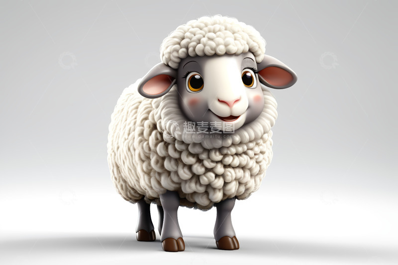 高清大图下载【趣麦麦图】可爱卡通绵羊形象