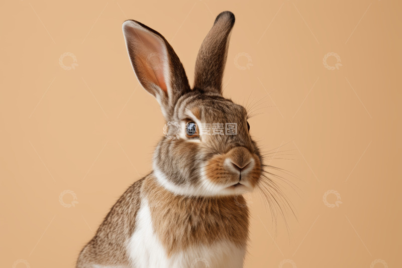 高清大图下载【趣麦麦图】特写棕色宠物兔子