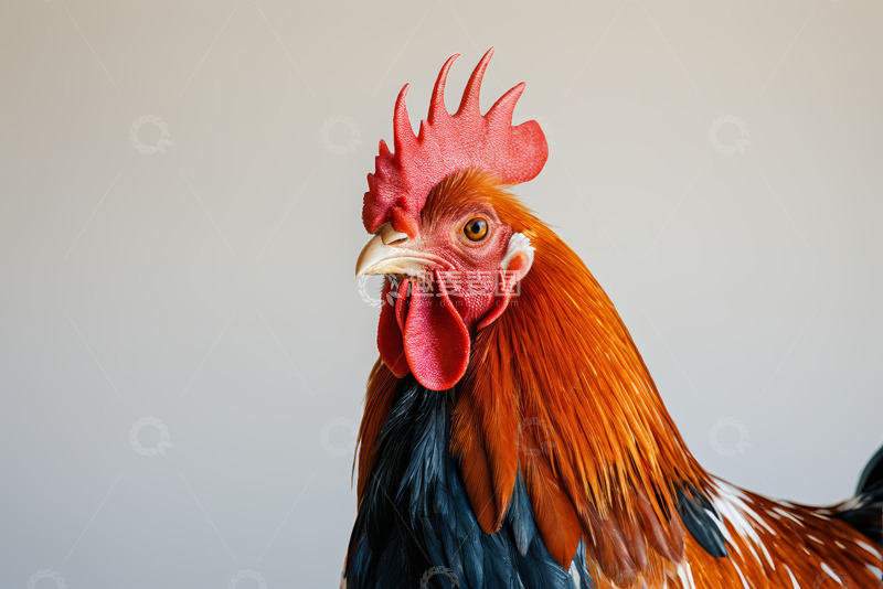 高清大图下载【趣麦麦图】特写公鸡头部照片