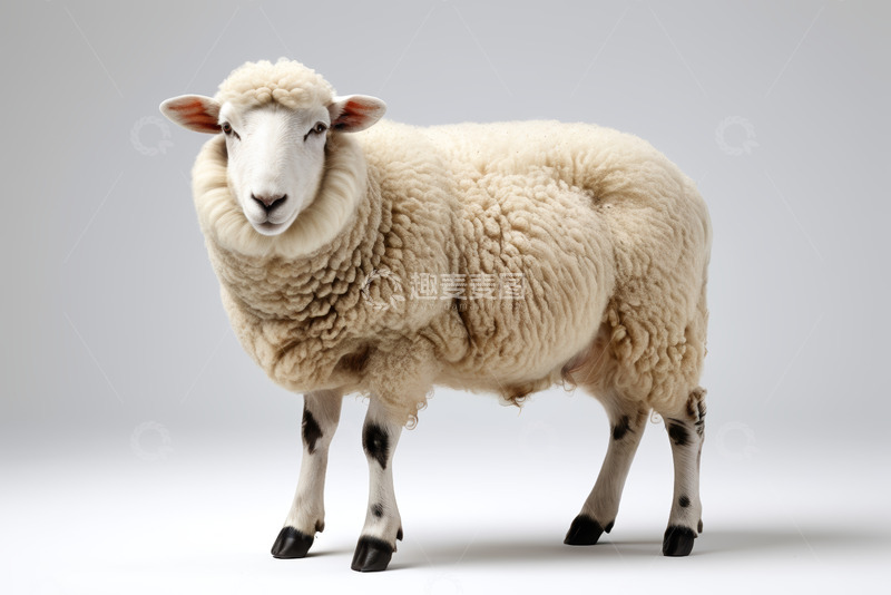 高清大图下载【趣麦麦图】站立绵羊特写