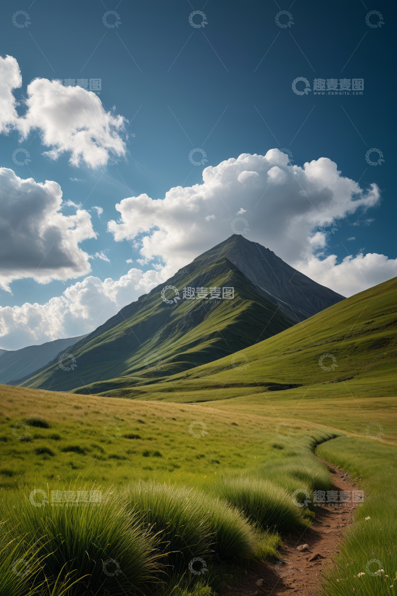 高清大图下载【趣麦麦图】山间草地风景