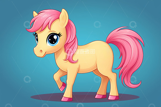 卡通小马形象设计素材