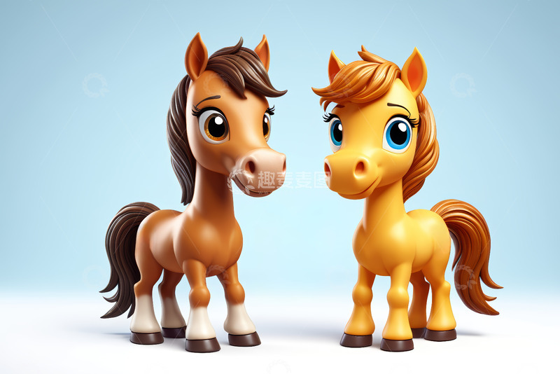 高清大图下载【趣麦麦图】卡通小马玩偶素材