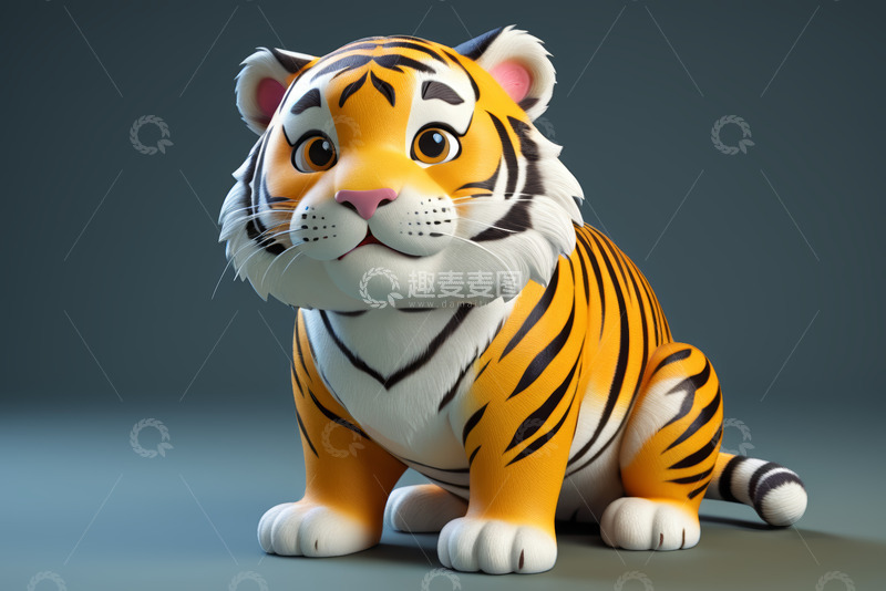 高清大图下载【趣麦麦图】可爱卡通老虎形象