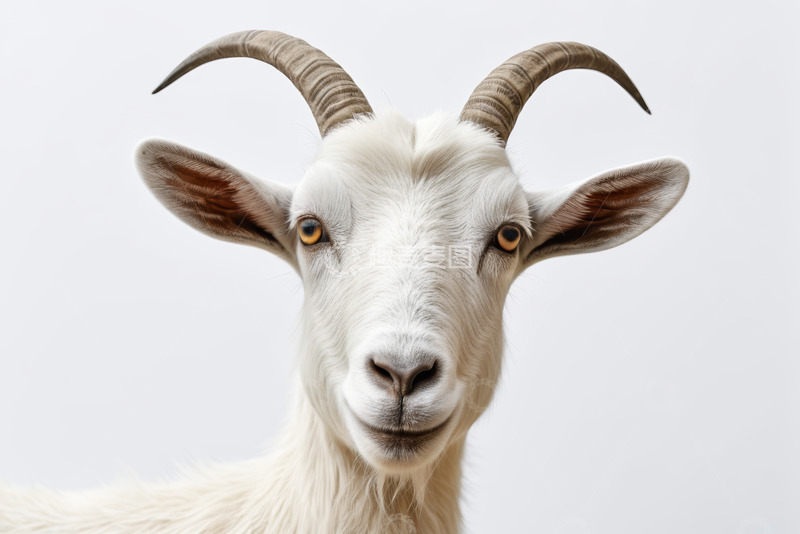 高清大图下载【趣麦麦图】白色山羊特写