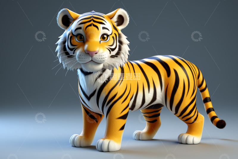 高清大图下载【趣麦麦图】卡通老虎形象素材