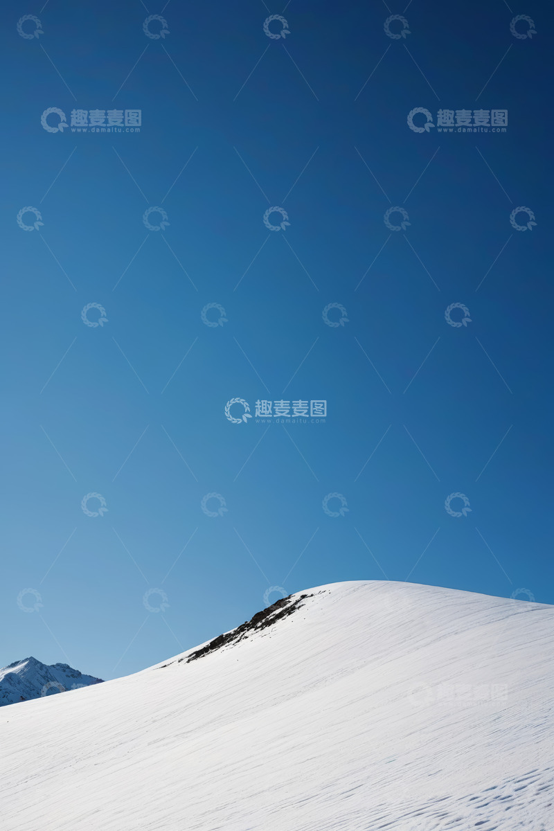 高清大图下载【趣麦麦图】雪山蓝天自然风光