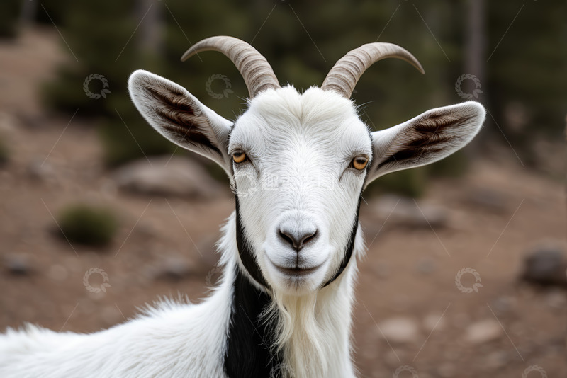 高清大图下载【趣麦麦图】山羊户外特写