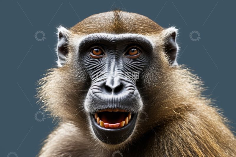 高清大图下载【趣麦麦图】张嘴猴子特写