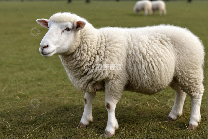高清大图下载【趣麦麦图】草原上站立的绵羊