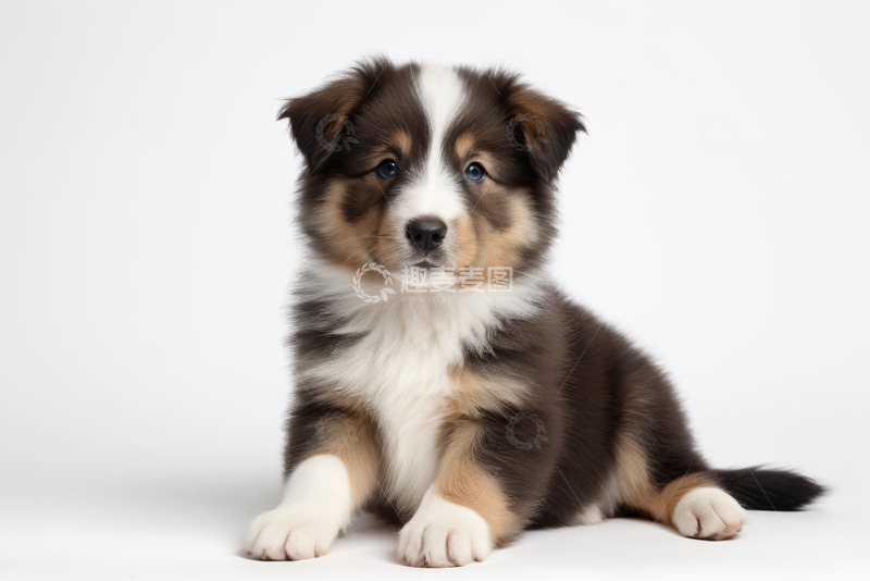 高清大图下载【趣麦麦图】可爱小狗坐姿特写