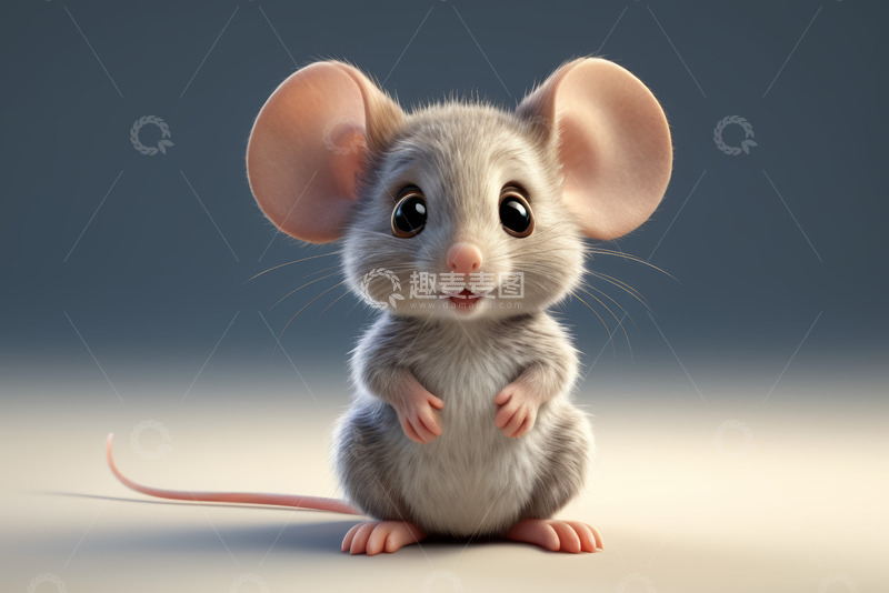高清大图下载【趣麦麦图】可爱卡通老鼠特写
