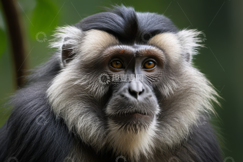 高清大图下载【趣麦麦图】猴子特写面部表情照片素材