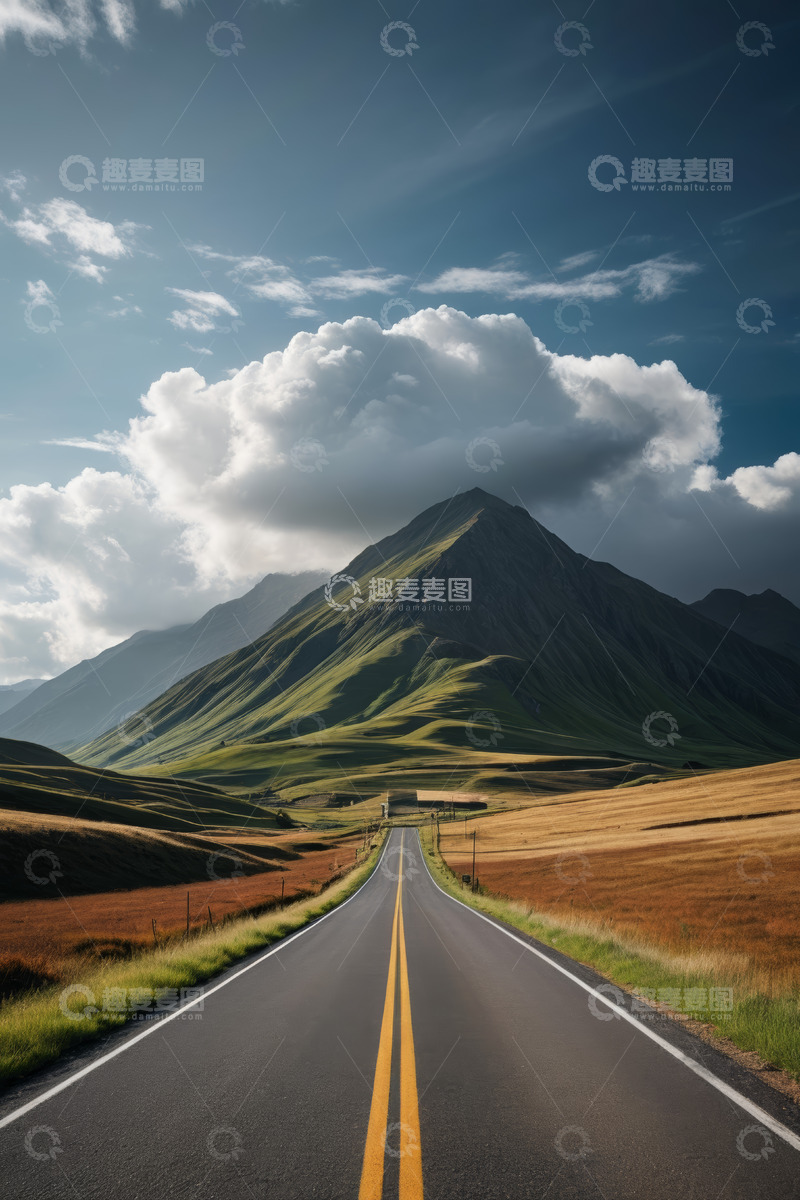 高清大图下载【趣麦麦图】山间公路自然风光