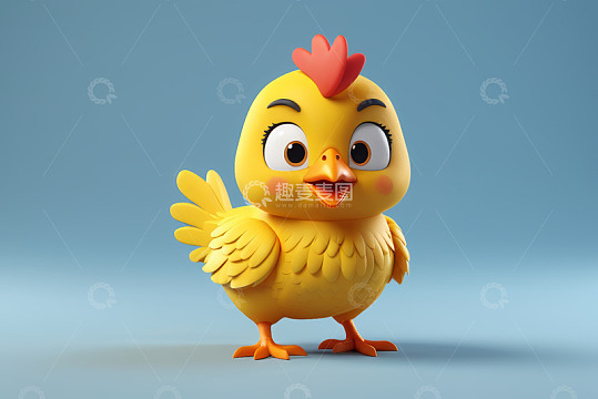 黄色卡通小鸡形象素材