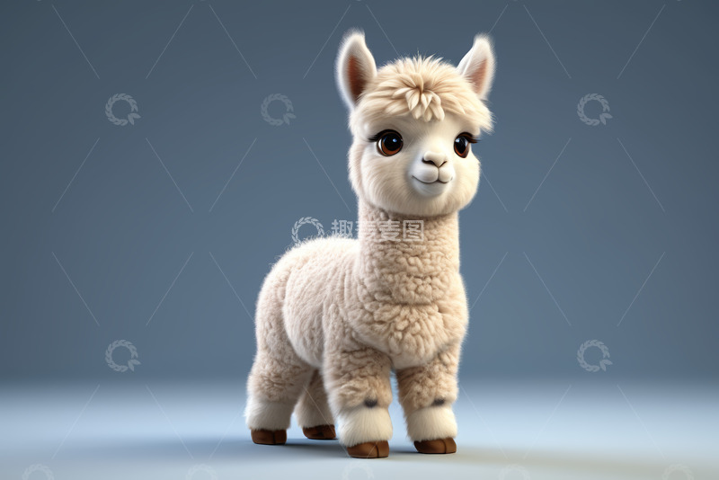 高清大图下载【趣麦麦图】可爱卡通羊驼形象素材