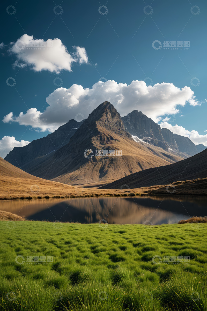 高清大图下载【趣麦麦图】高山湖泊自然风光全景