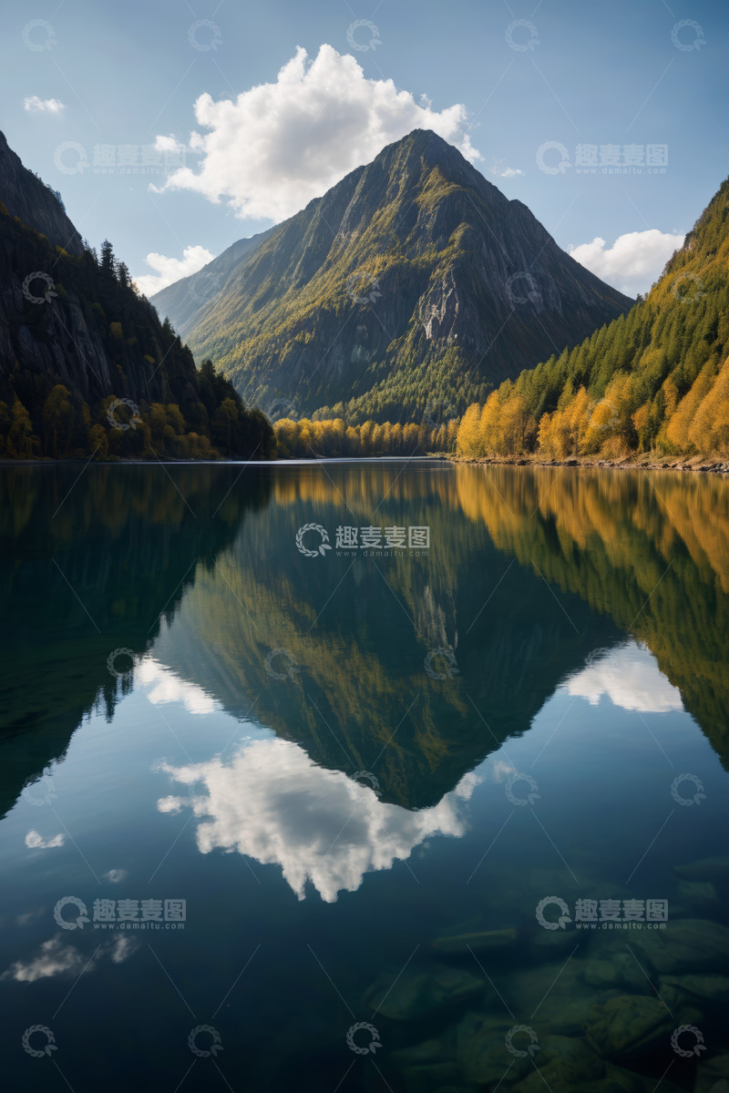 高清大图下载【趣麦麦图】山间湖泊自然风光景色