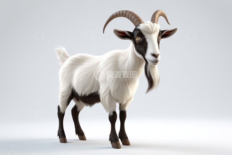 高清大图下载【趣麦麦图】站立的山羊特写