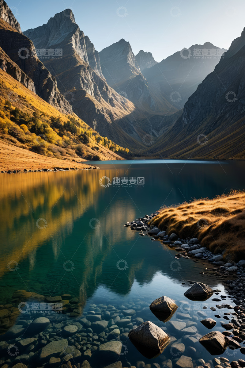 高清大图下载【趣麦麦图】山间湖泊自然风光