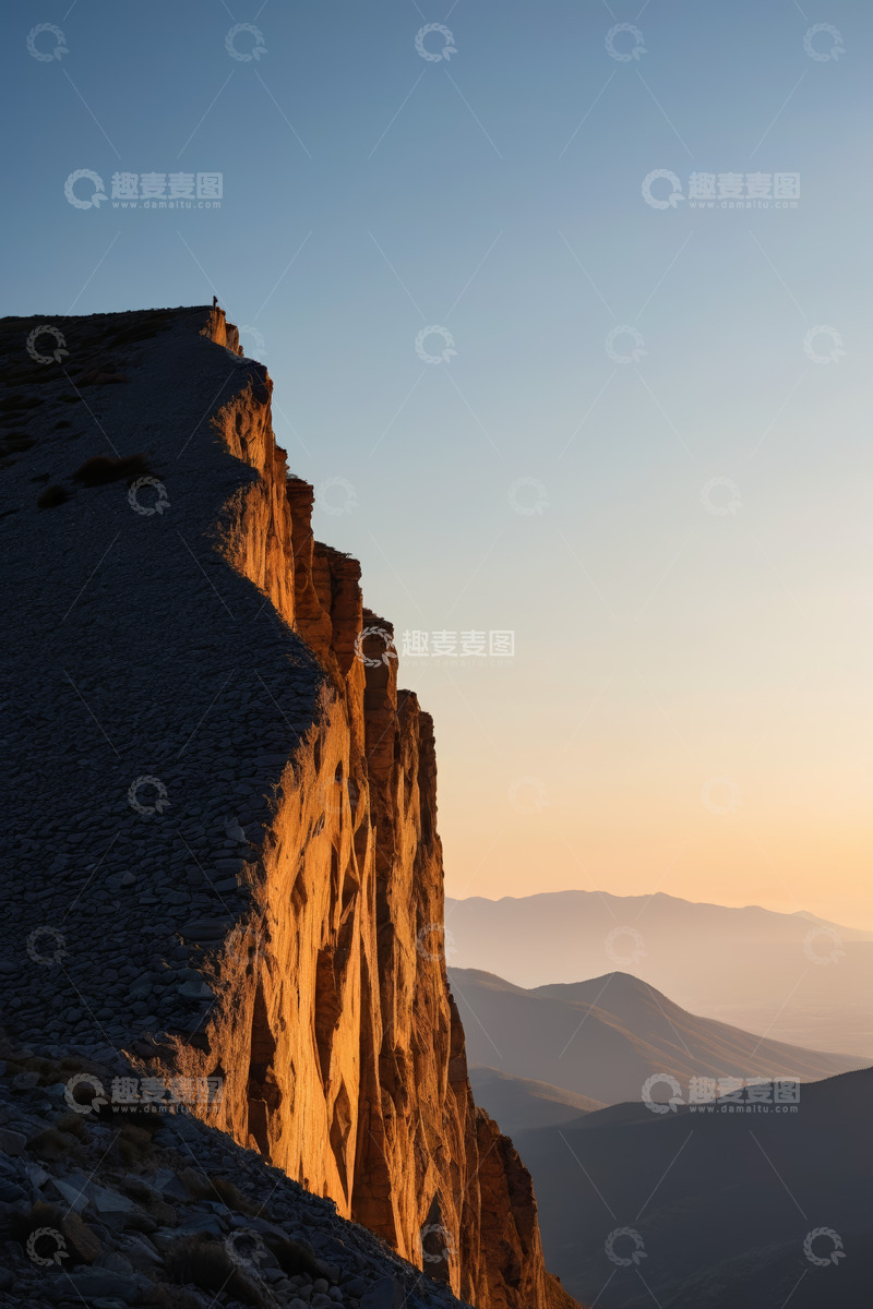 高清大图下载【趣麦麦图】山顶人物与壮丽山景