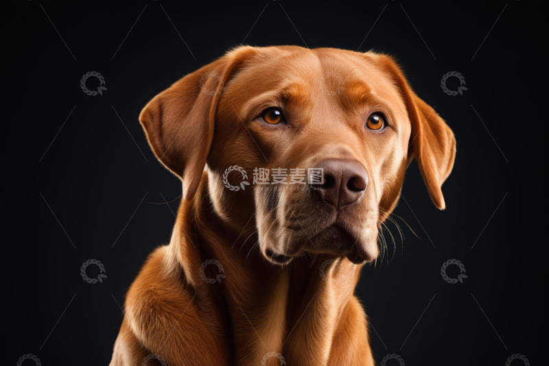高清大图下载【趣麦麦图】棕色拉布拉多犬特写