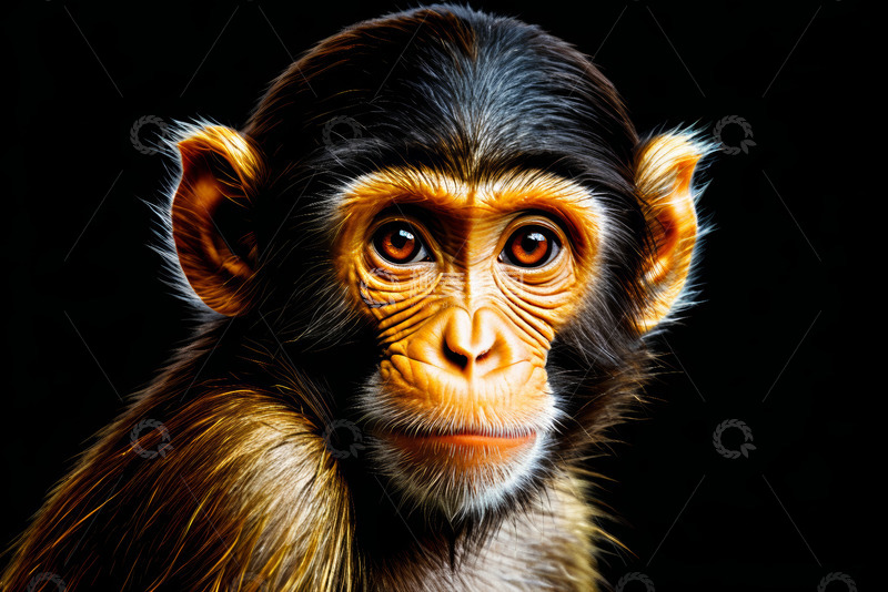 高清大图下载【趣麦麦图】猴子面部特写素材