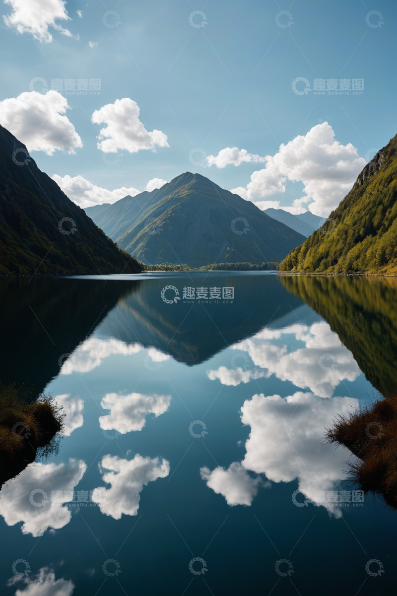 高清大图下载【趣麦麦图】山水湖泊自然风光全景