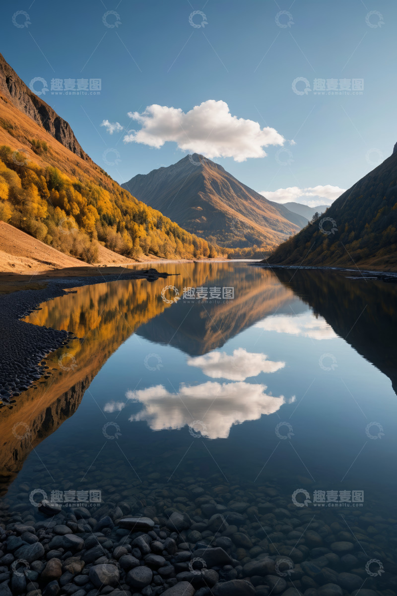高清大图下载【趣麦麦图】山间湖泊自然风光景色