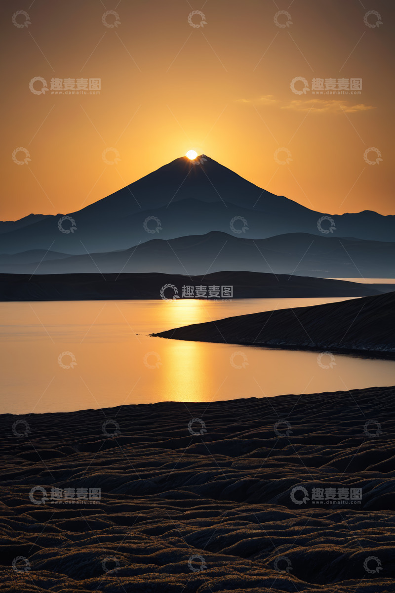 高清大图下载【趣麦麦图】富士山日出自然风光