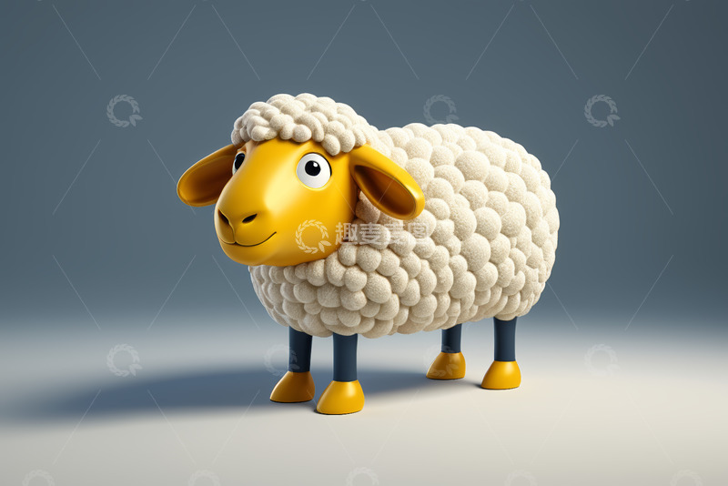 高清大图下载【趣麦麦图】卡通绵羊3D形象