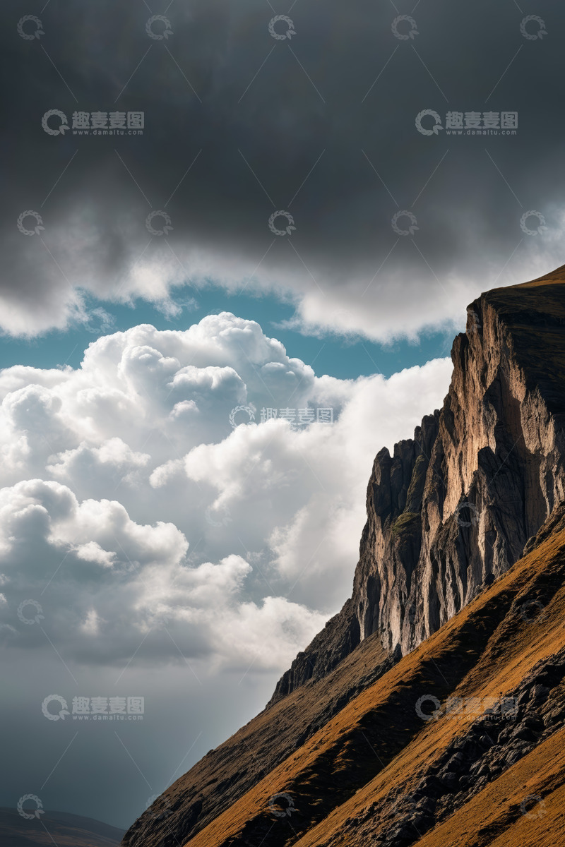 高清大图下载【趣麦麦图】山峦与天空云层景观