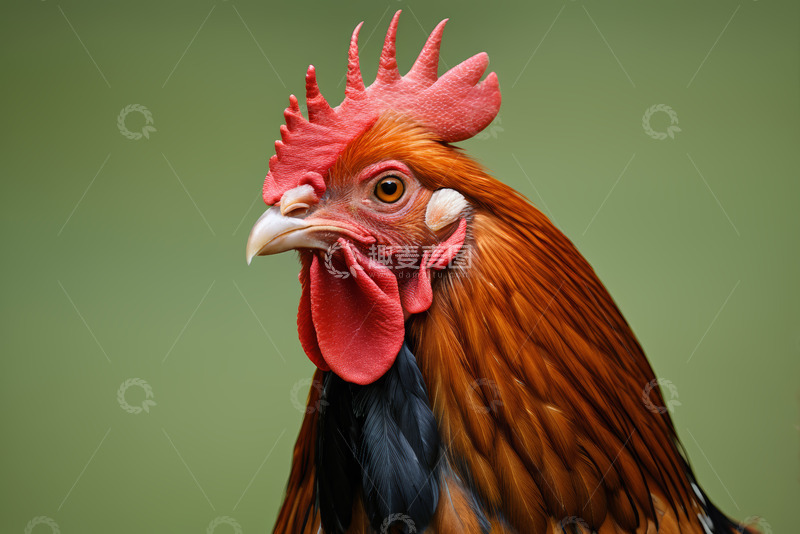 高清大图下载【趣麦麦图】公鸡头部特写