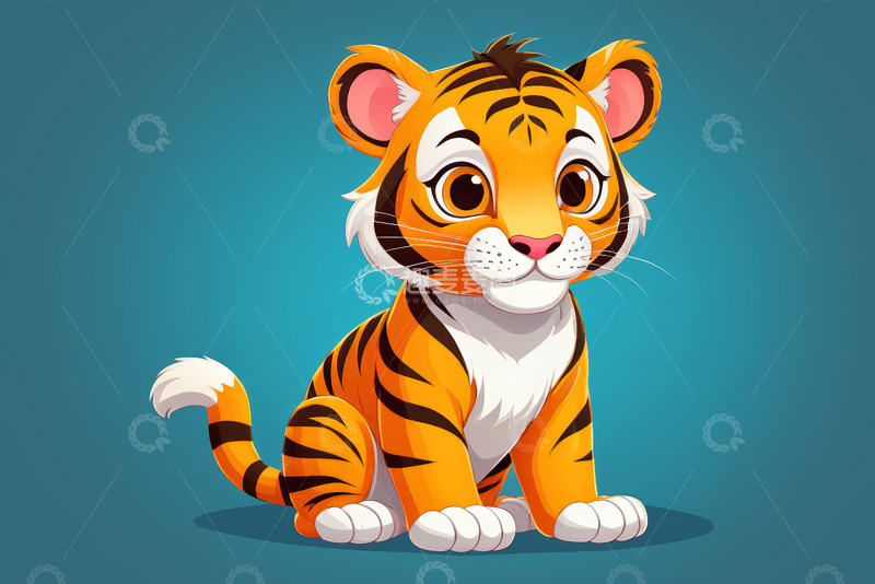 高清大图下载【趣麦麦图】可爱卡通小老虎形象素材