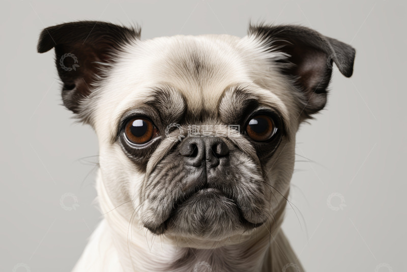 高清大图下载【趣麦麦图】哈巴狗宠物特写