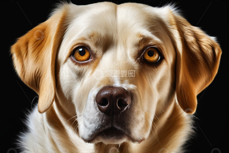 高清大图下载【趣麦麦图】金毛犬特写