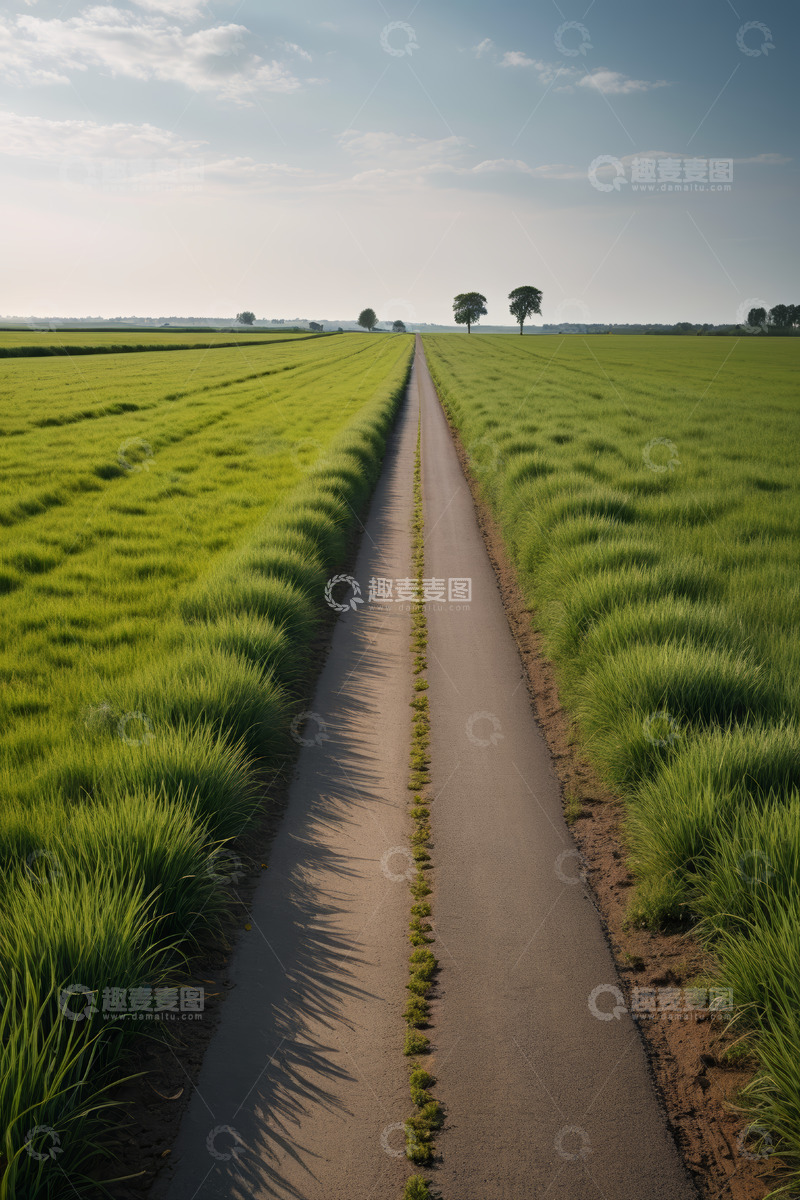 高清大图下载【趣麦麦图】田野间的乡间小路风景