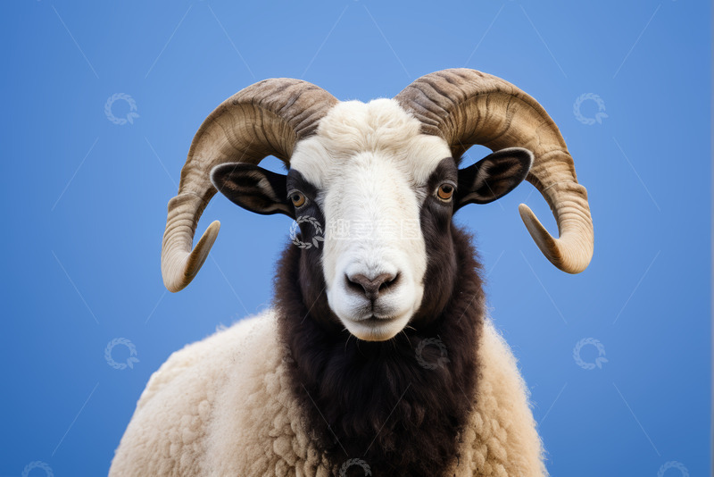 高清大图下载【趣麦麦图】特写绵羊头部肖像