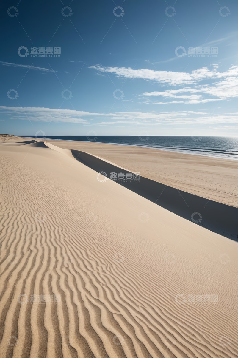 高清大图下载【趣麦麦图】海边沙丘自然风光