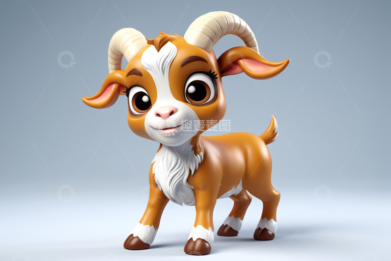 高清大图下载【趣麦麦图】可爱卡通山羊形象素材