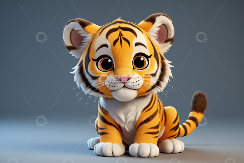 高清大图下载【趣麦麦图】可爱卡通小老虎形象