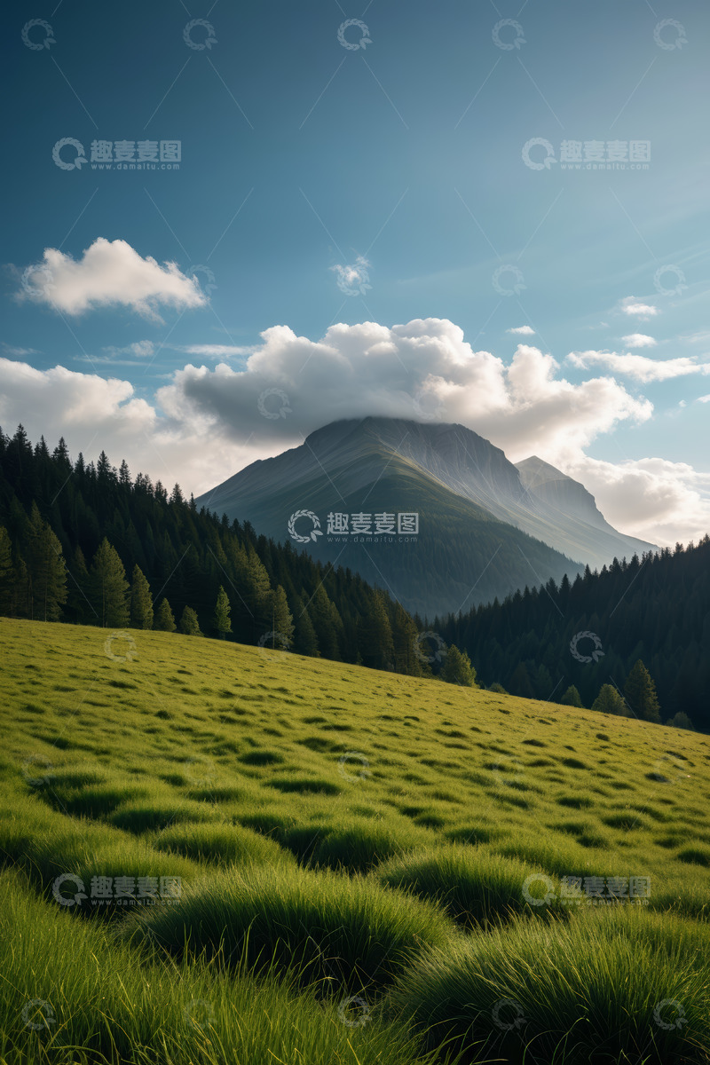 高清大图下载【趣麦麦图】山间草地森林自然风光