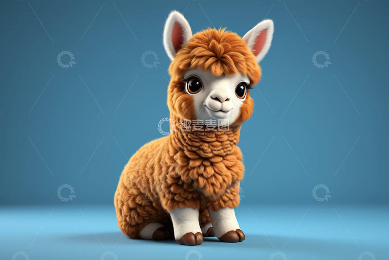 高清大图下载【趣麦麦图】可爱卡通羊驼形象素材