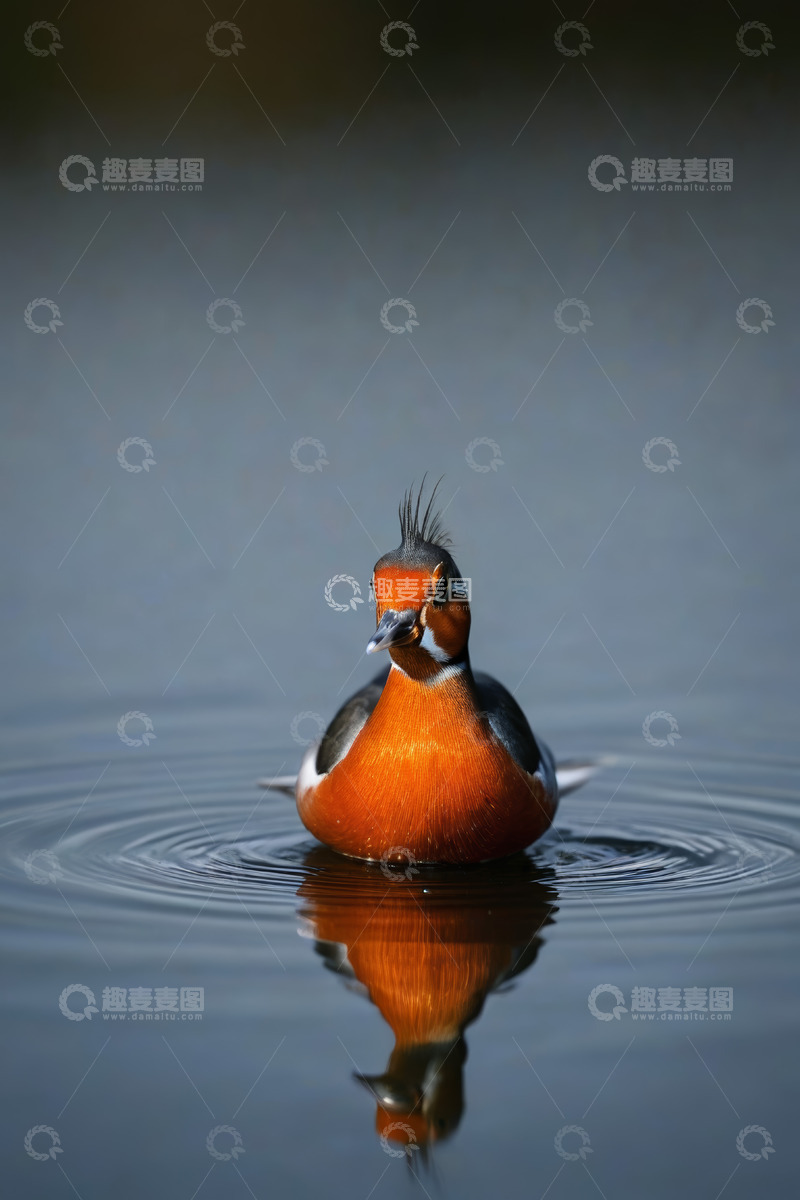 高清大图下载【趣麦麦图】水中游弋的彩色水鸟