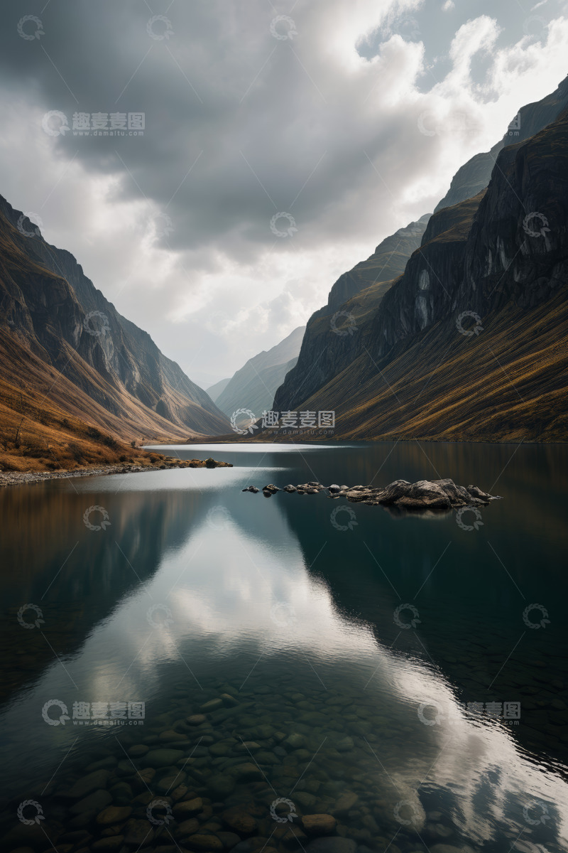 高清大图下载【趣麦麦图】山谷湖泊自然风光